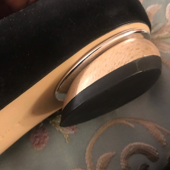 Zara suede/leather wooden heel flat NWOT - Picture 5 of 5